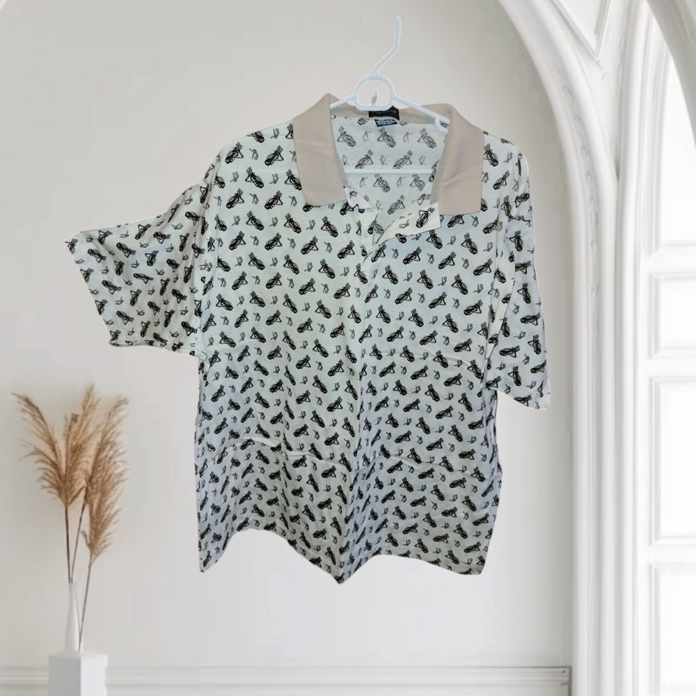 Par Four Polo Shirt Size 2XL XXL Golf bag Tees and Balls Tournament Travel T15